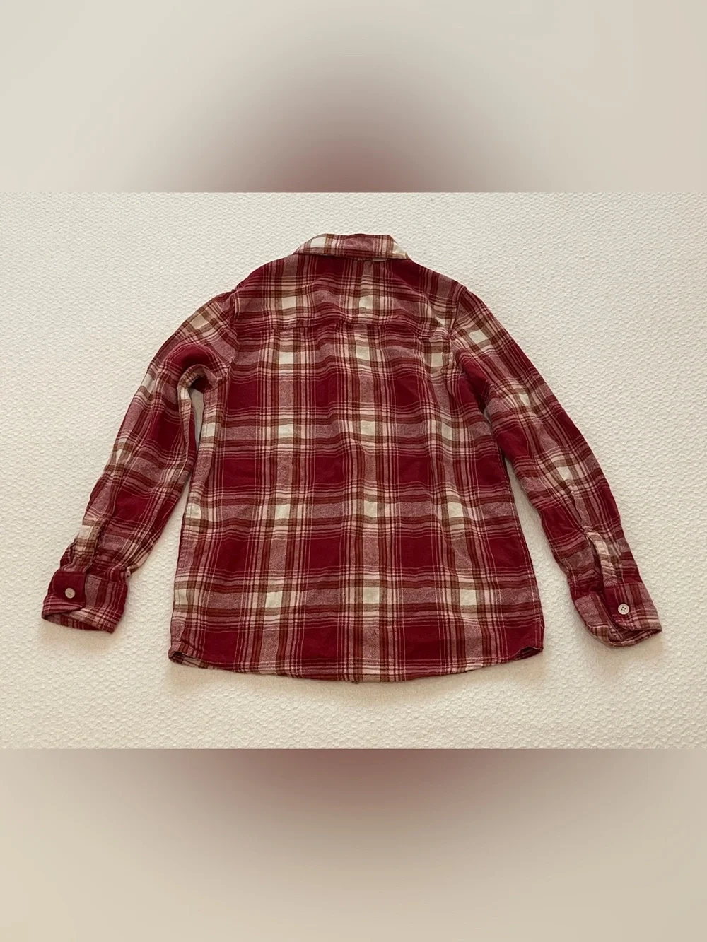 OshKosh B'gosh 100% COTTON plaid flannel button up shirt boys size 12